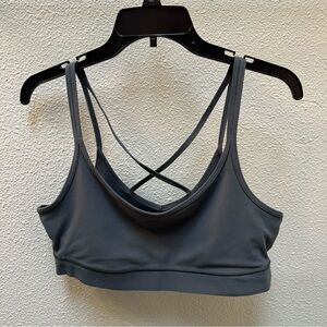 Vuori Charcoal Strappy Sports Bra Size L